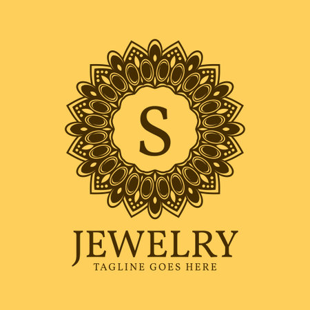 letter S circular vintage border initial vector logo designのイラスト素材