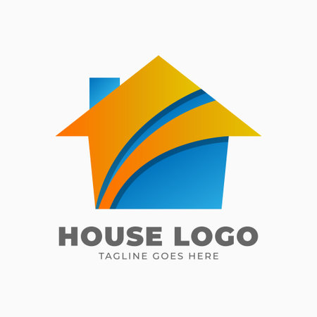 modern house vector logo designのイラスト素材