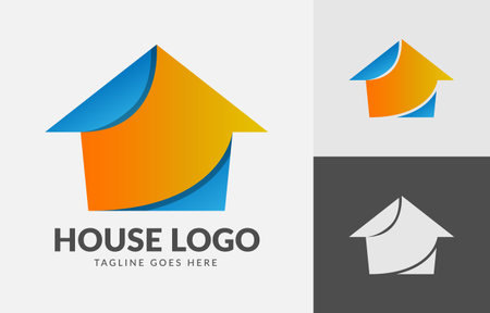 modern house vector logo designのイラスト素材