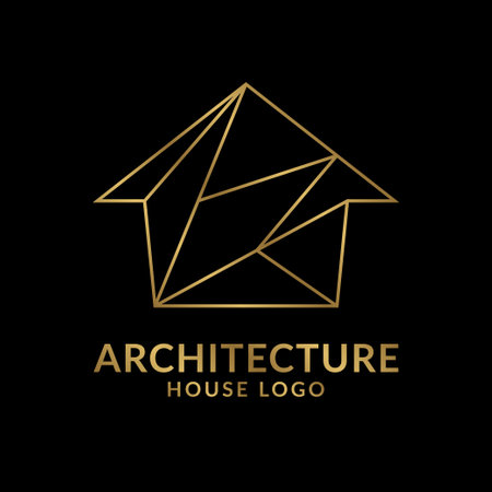 royal house minimalist luxurious outline logoのイラスト素材