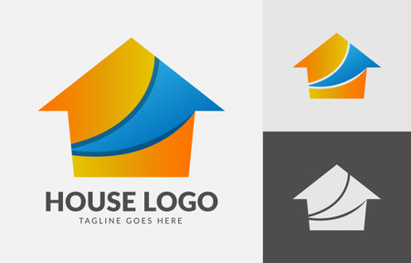 modern house vector logo designのイラスト素材
