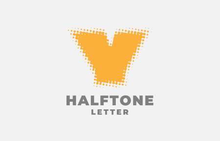 letter Y halftone vector logotype designのイラスト素材