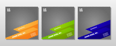 Social media post square template background for seminar educationのイラスト素材