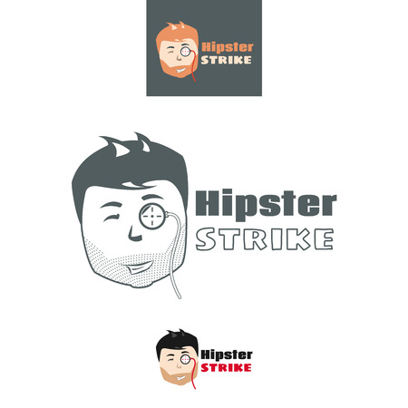 Hipster strike - cute fashion schtick, vector illustrationのイラスト素材