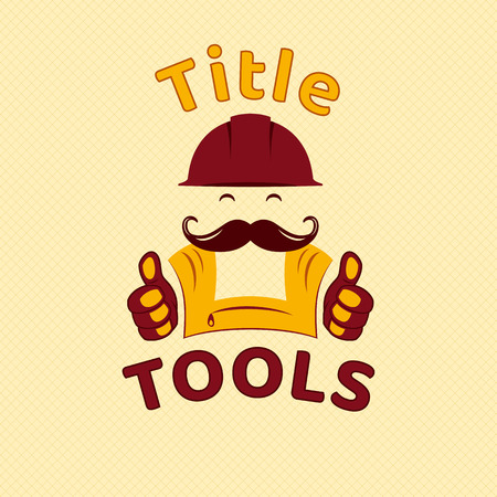 Tools emblem, logo for handyman small business, construction, mechanic, equipment, repairman, plumber, carpenter vector templateのイラスト素材