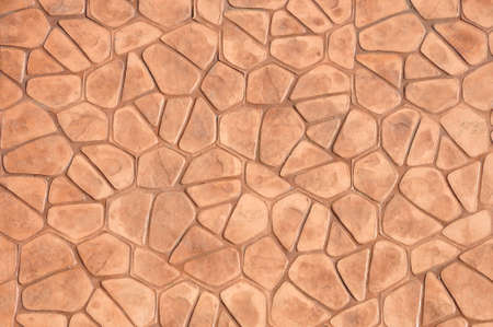 Orange concrete pavement texture on top view 