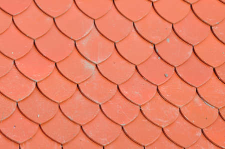 Red seamless roof tiles texture の写真素材