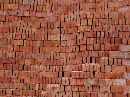 Texture of red brick for construction.の写真素材