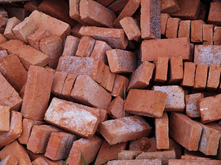 Texture of red brick for construction.