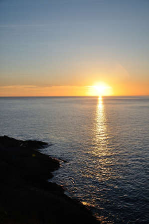 Beautiful sunset scenic from famous viewpoint at Promthep cape, Phuket Thailand 