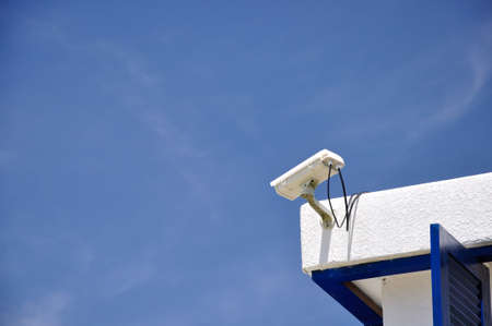 Security CCTV camera on the roof of resort 
