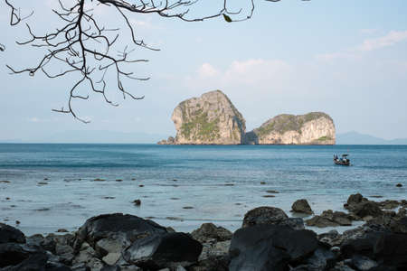 Beautiful sea scape scene from ngai island, Thailand.の写真素材