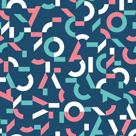 Seamless pattern. Modern stylish texture. Abstract geometrical colorful background. Original texture with broken lines, polygons, difficult polygonal shapesのイラスト素材