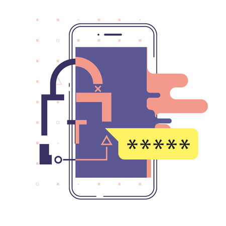 online access, cyber security, online safety, data protection, secure connection, flat illustrationのイラスト素材