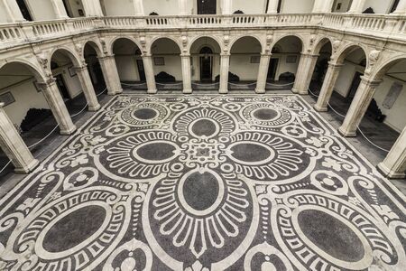 Cloister of the University Square (catania, Sicily, Italy)のeditorial素材