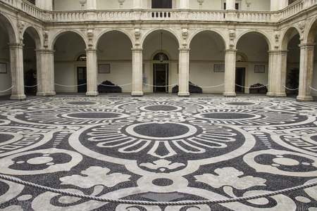 Cloister of the university building, Catania, Sicilyのeditorial素材