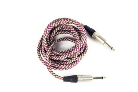 Audio cable for musical instruments (jack)の写真素材
