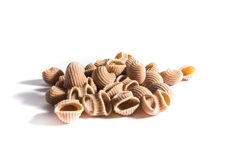 Sicilian pasta isolated on white backgroundの写真素材