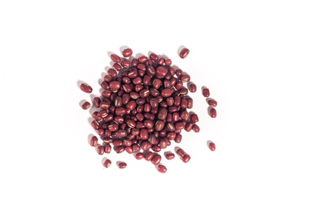 Atzuki beans isolated on whiteの写真素材