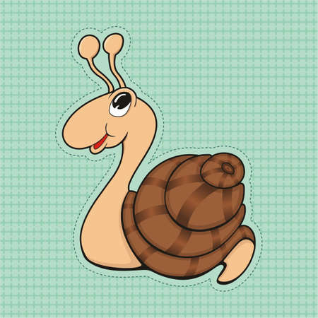 snail cartoon vector illustrationのイラスト素材
