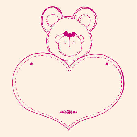 Vector teddy bear toyのイラスト素材