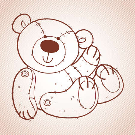 Vector teddy bear toyのイラスト素材