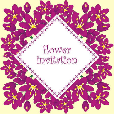 Vector flower invitationのイラスト素材
