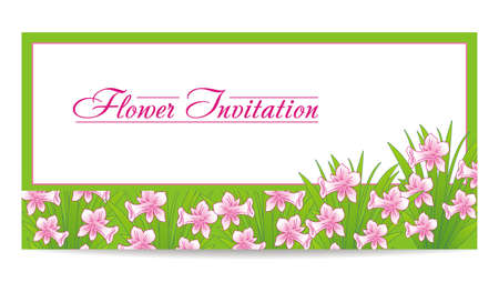 Vector flower invitationのイラスト素材