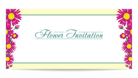 Vector flower invitationのイラスト素材