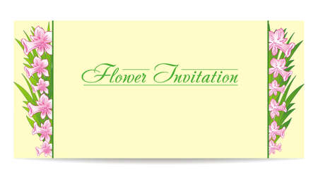 Vector flower invitationのイラスト素材