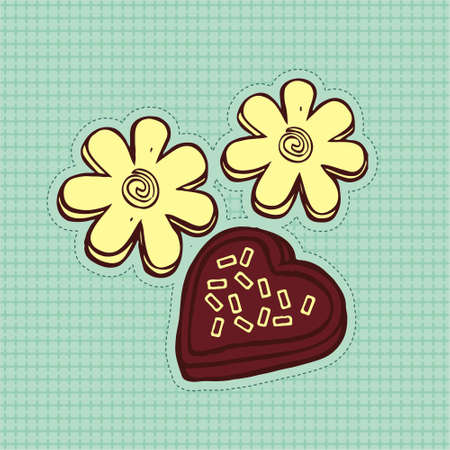 Cream cake candle foodのイラスト素材