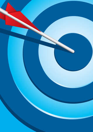 Target with arrow. Archery. Vector illustration.のイラスト素材