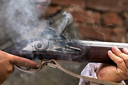 A shot of the old riflesの写真素材