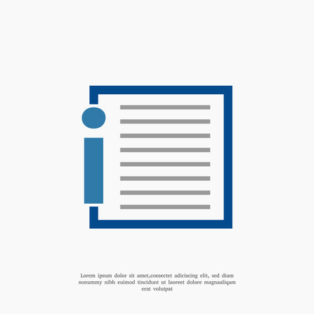 Letter i Document logo design templateのイラスト素材