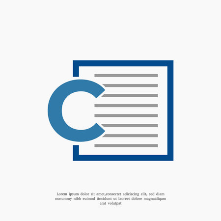 Letter C Document logo design templateのイラスト素材
