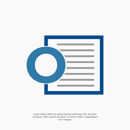 Letter O Document logo design templateのイラスト素材