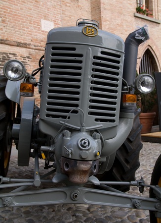 Old model of tractor, renovated to be in superb conditionの写真素材