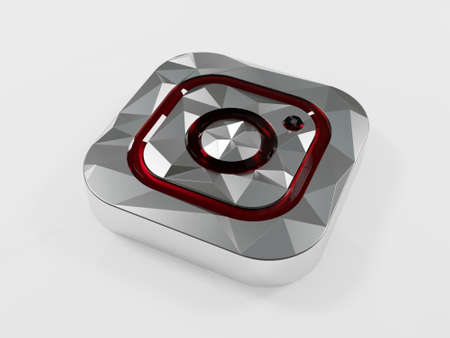 Red Diamond Instagram Award like Red Diamond play buttonのeditorial素材