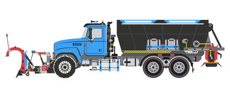 Snow and Ice Control Truck vector illustrationのイラスト素材