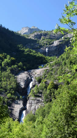 Waterfalls in Val di Melloの写真素材