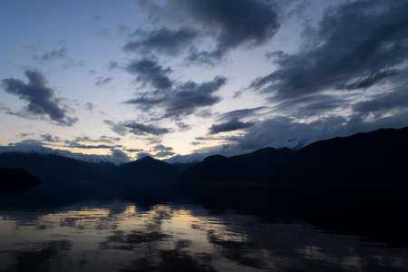Darkness on the lakeの写真素材