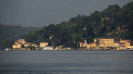 Mandello, view from the lakeの写真素材