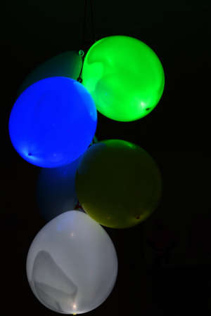 Party with lightening balloonsの写真素材