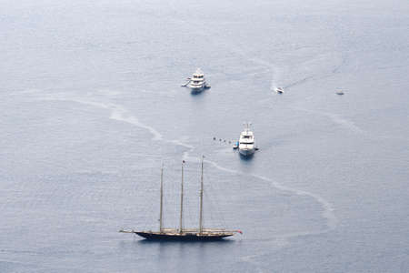 Picture of boats in the Mediterranean sea.の写真素材