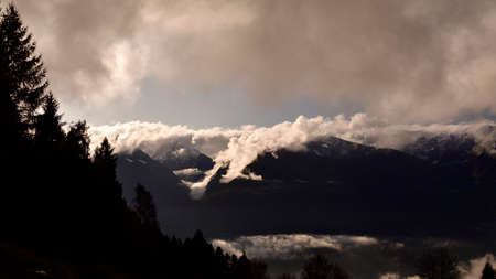 View of orobic alps in autumn from Mara pasture.の写真素材