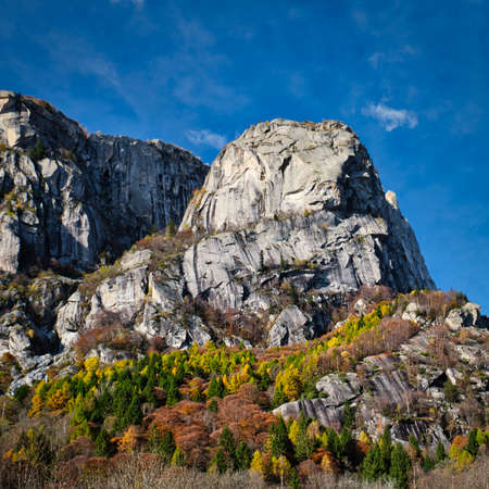 Picture taken in Val di Mello in autumn.の写真素材