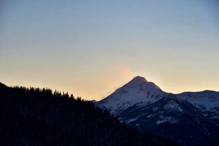 View of Canale Mountain in the Rhaetian Alpsの写真素材