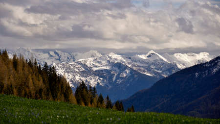 Picture of central Orobic Alps from Valmalenco Valley.の写真素材