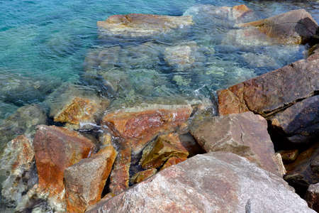 Picture of one of the most famous beach of Elba island, called "La Sorgente"の写真素材