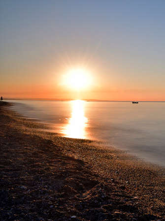 Fine art with the sunrise in Le Castella bayの写真素材